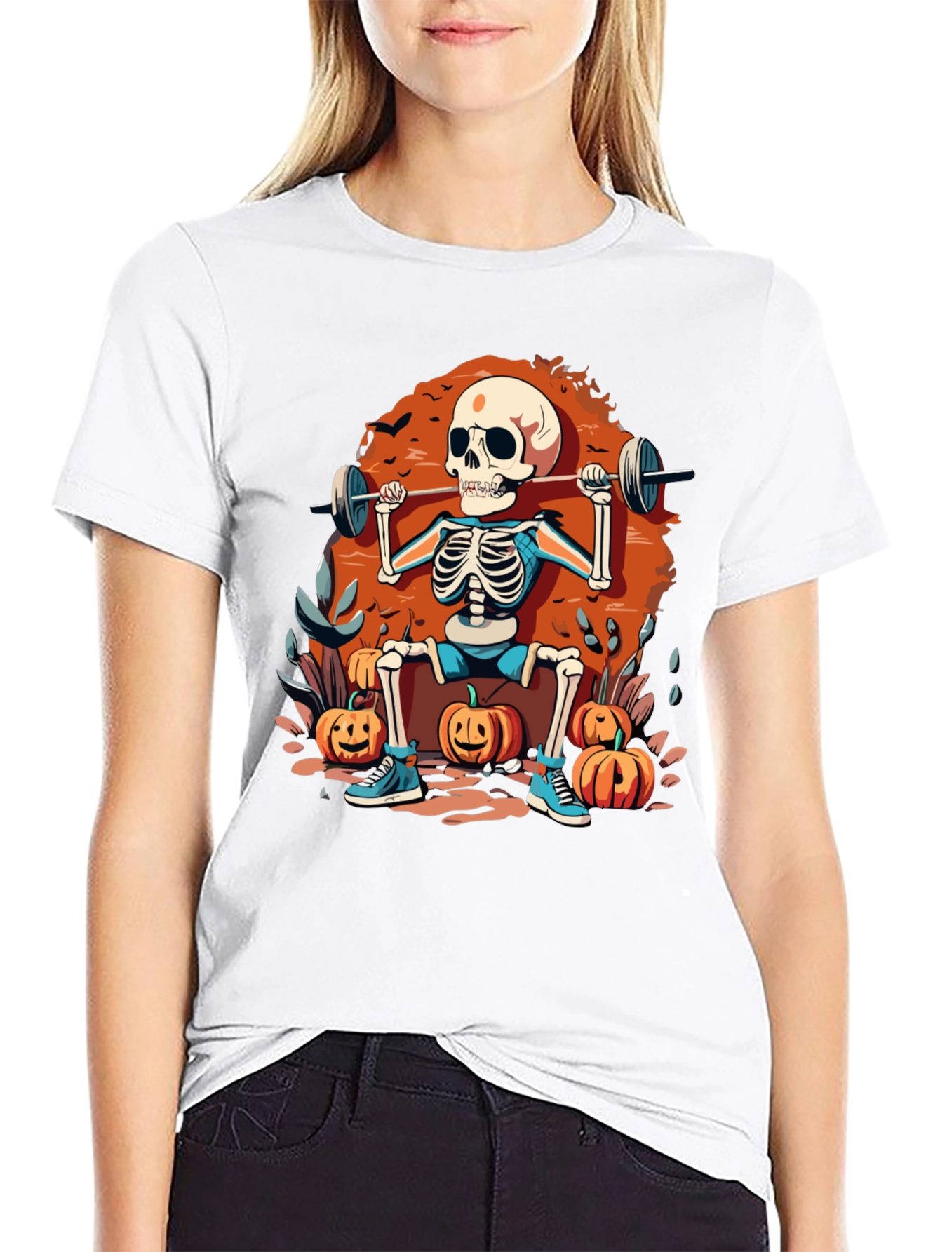 Skeleton Gym Halloween T-Shirt