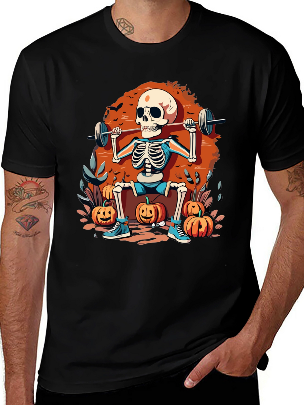 Skeleton Gym Halloween T-Shirt