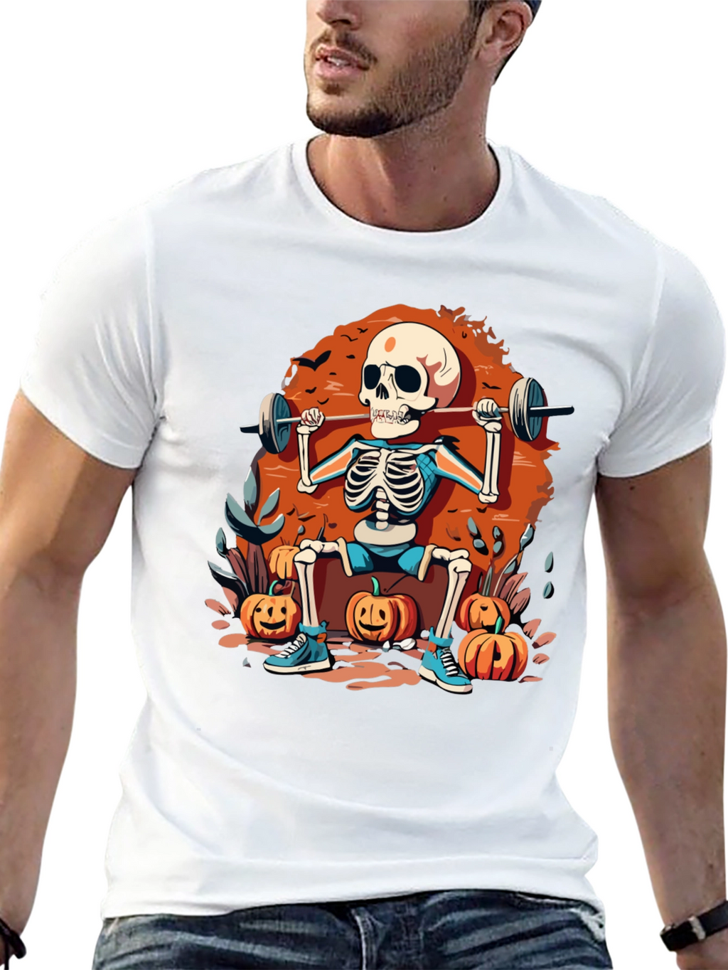 Skeleton Gym Halloween T-Shirt