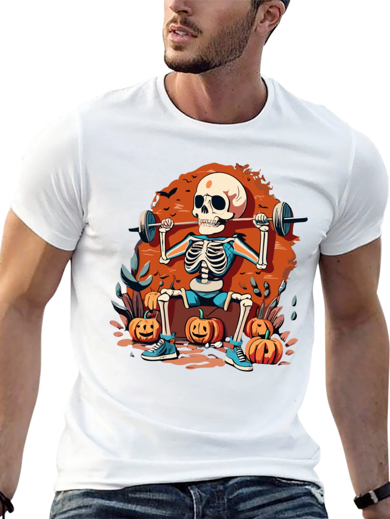 Skeleton Gym Halloween T-Shirt