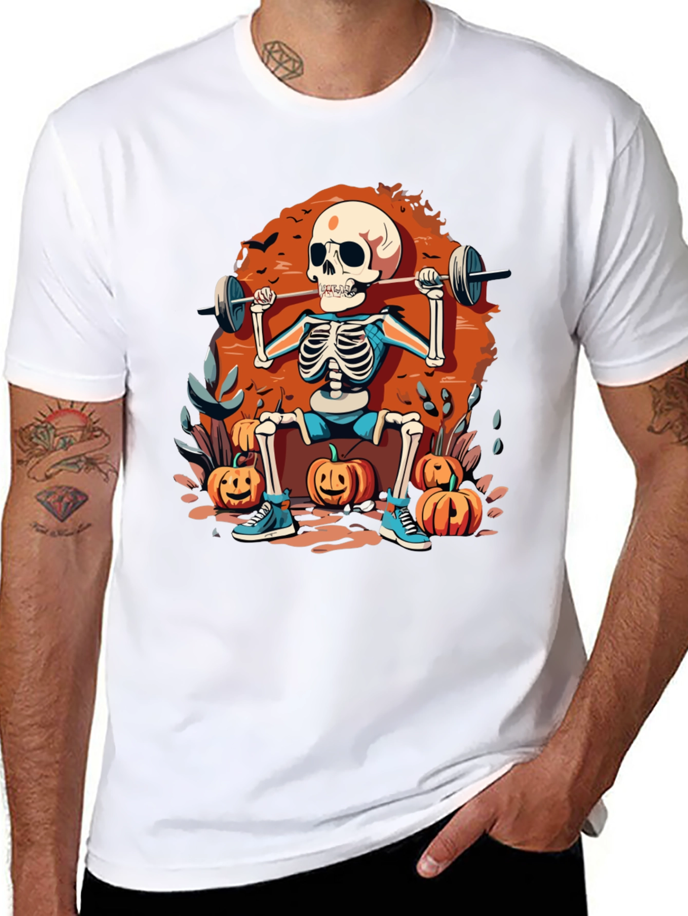 Skeleton Gym Halloween T-Shirt