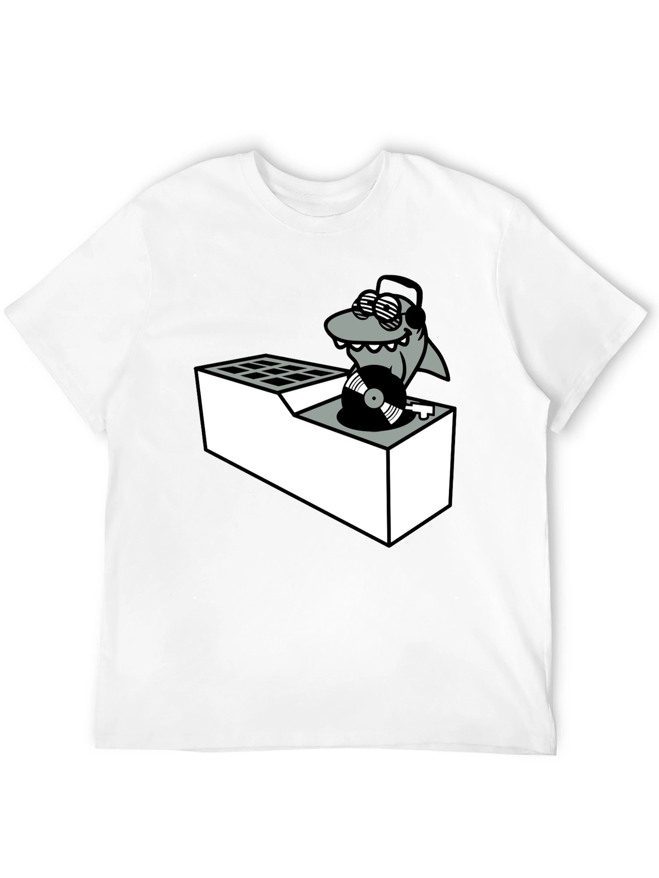DJ Shark T-Shirt - Cool Cartoon Graphic Tee