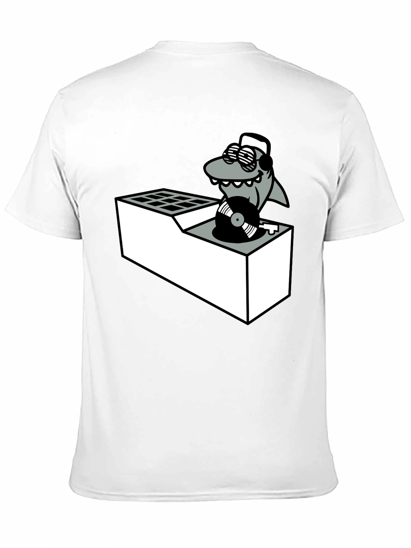 DJ Shark T-Shirt - Cool Cartoon Graphic Tee