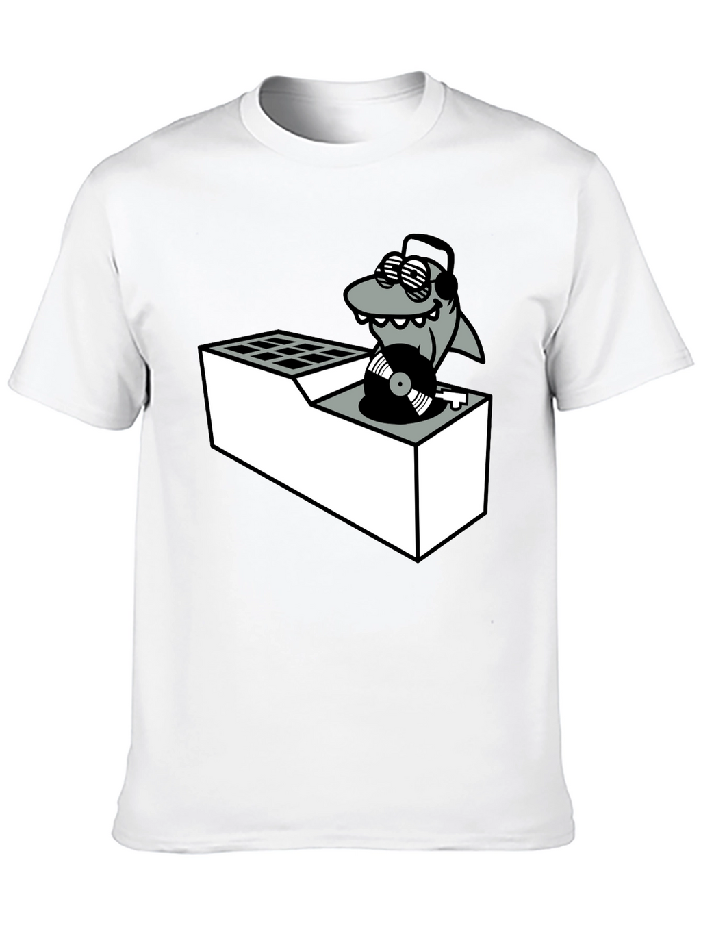DJ Shark T-Shirt - Cool Cartoon Graphic Tee