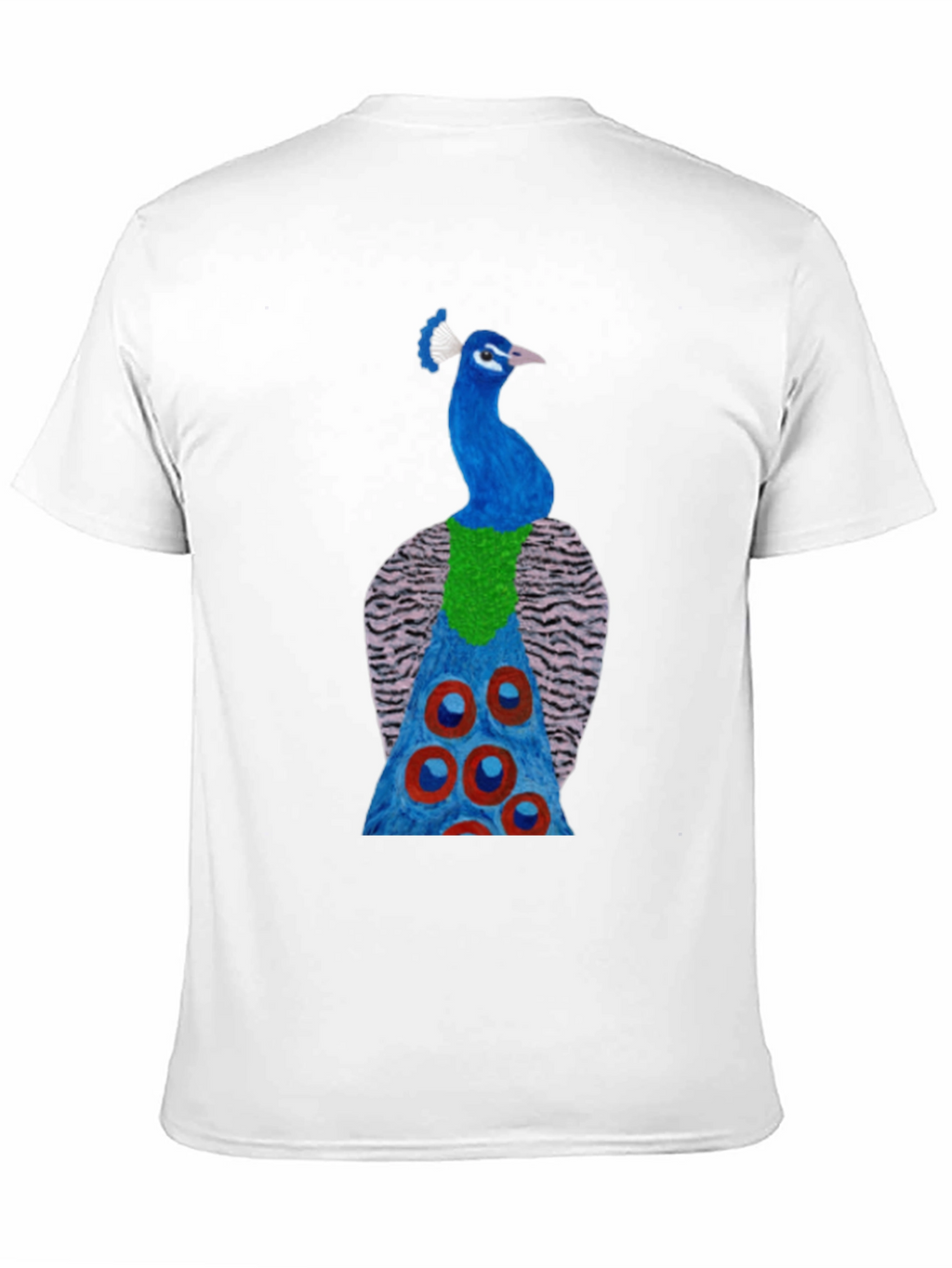 Peacock Graphic Tee - Black Cotton Blend