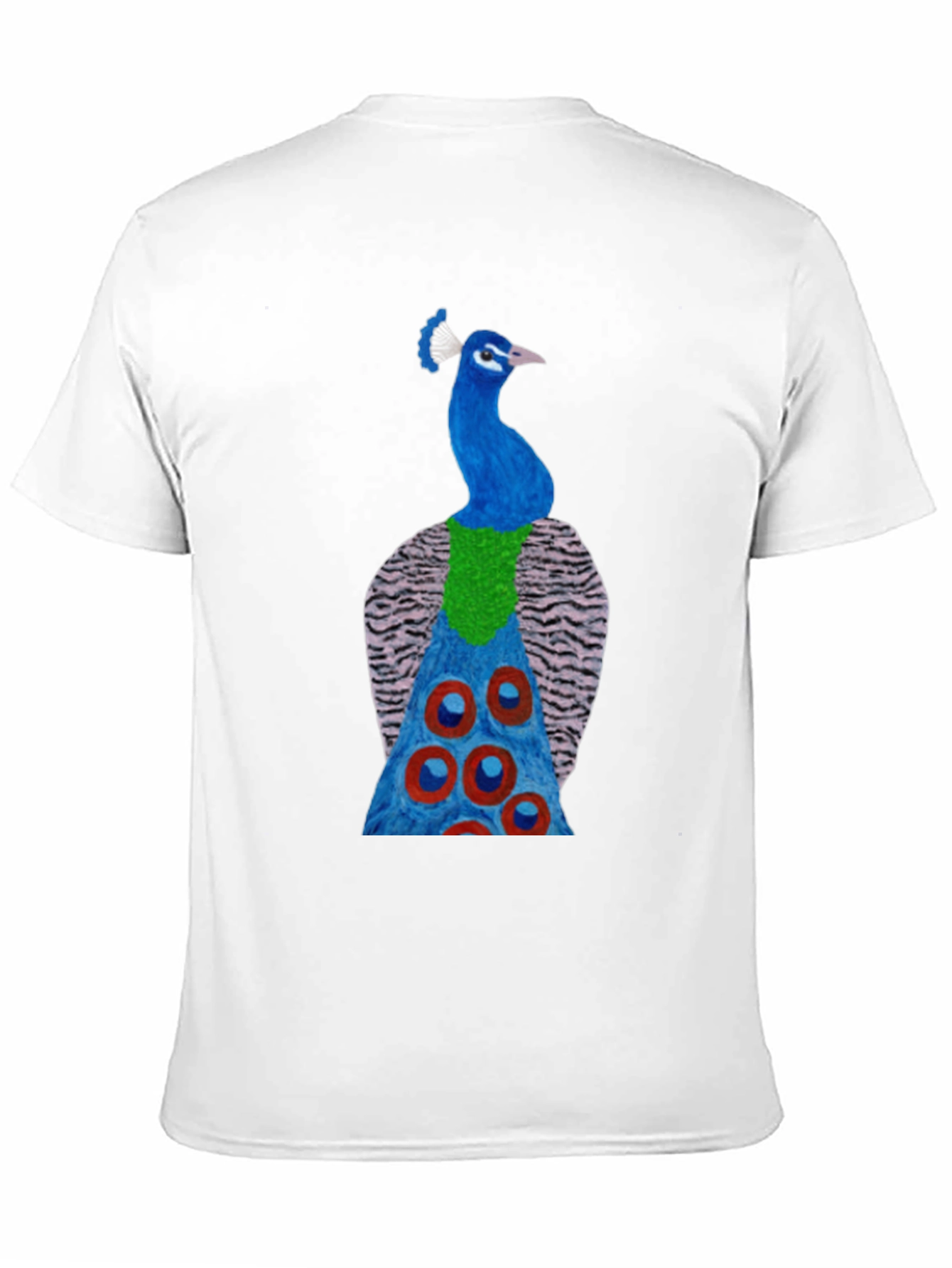 Peacock Graphic Tee - Black Cotton Blend
