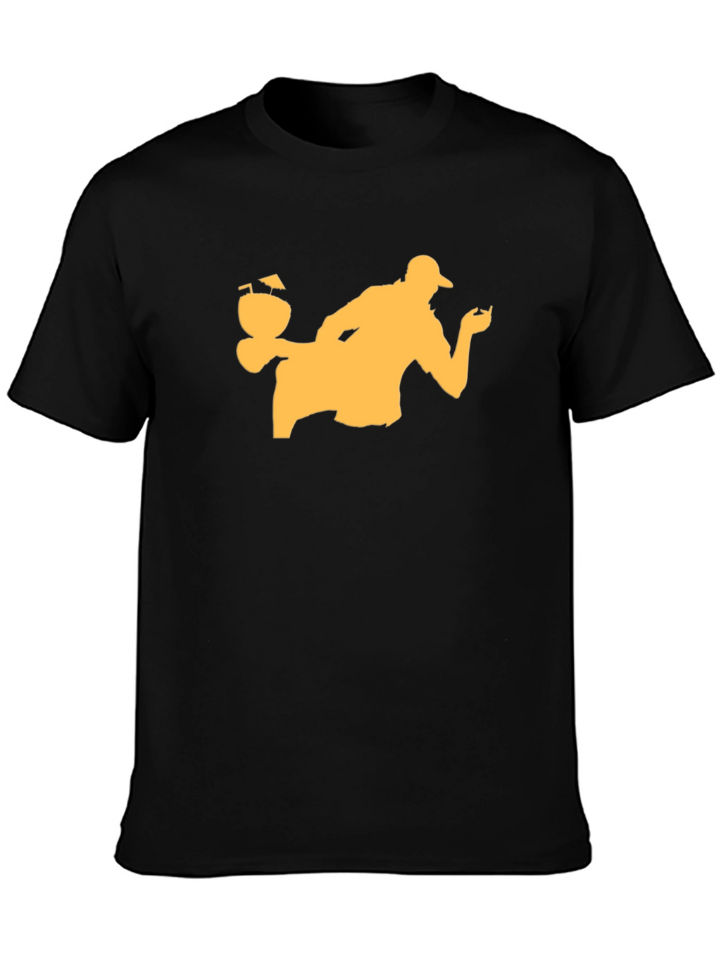 Bartender Silhouette Black T-Shirt