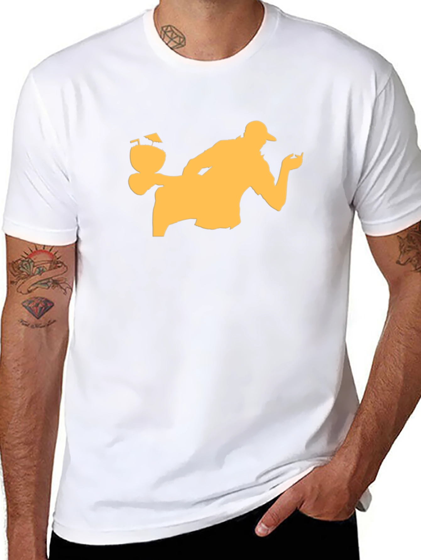 Bartender Silhouette Black T-Shirt