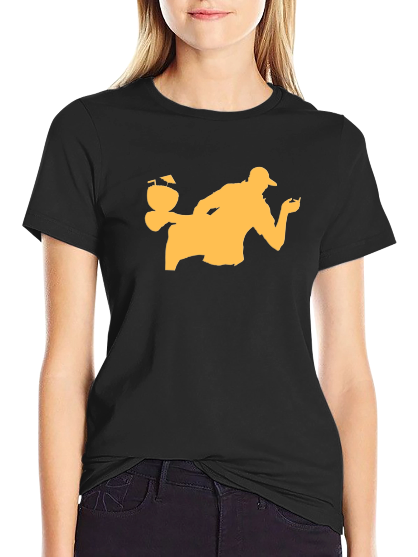 Bartender Silhouette Black T-Shirt