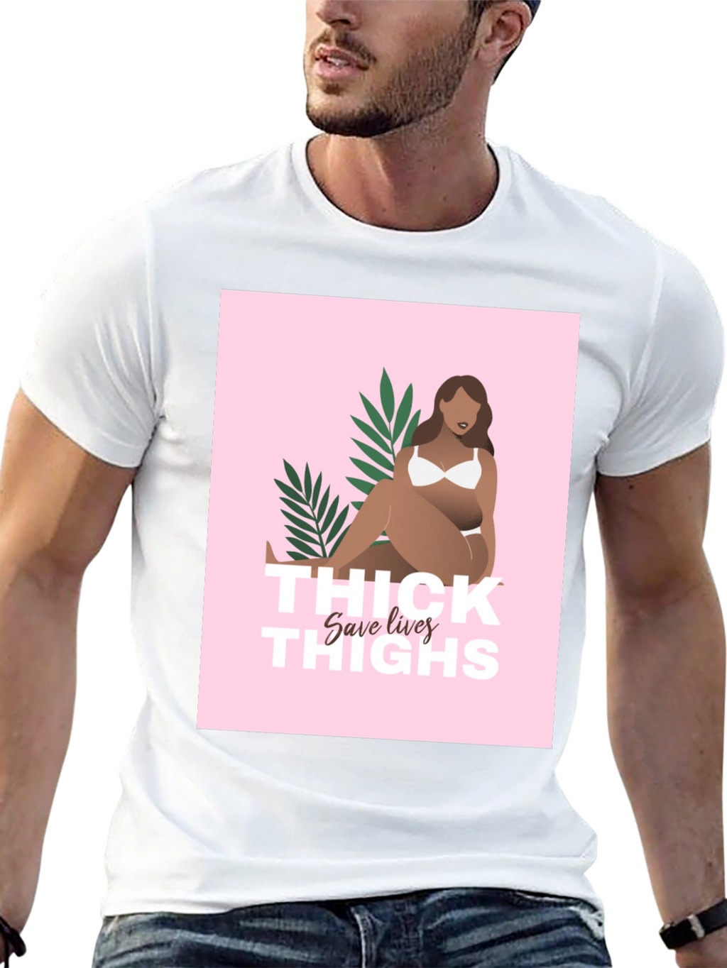 Thick Thighs Save Lives Graphic Tee - Black