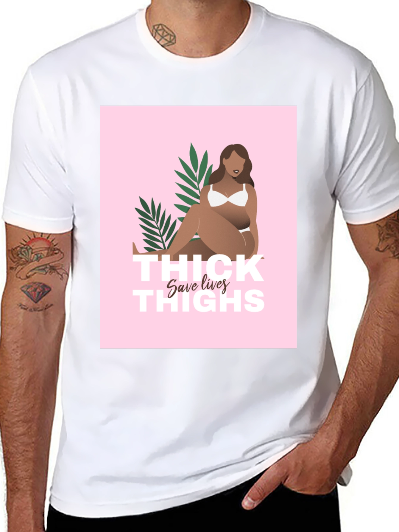 Thick Thighs Save Lives Graphic Tee - Black