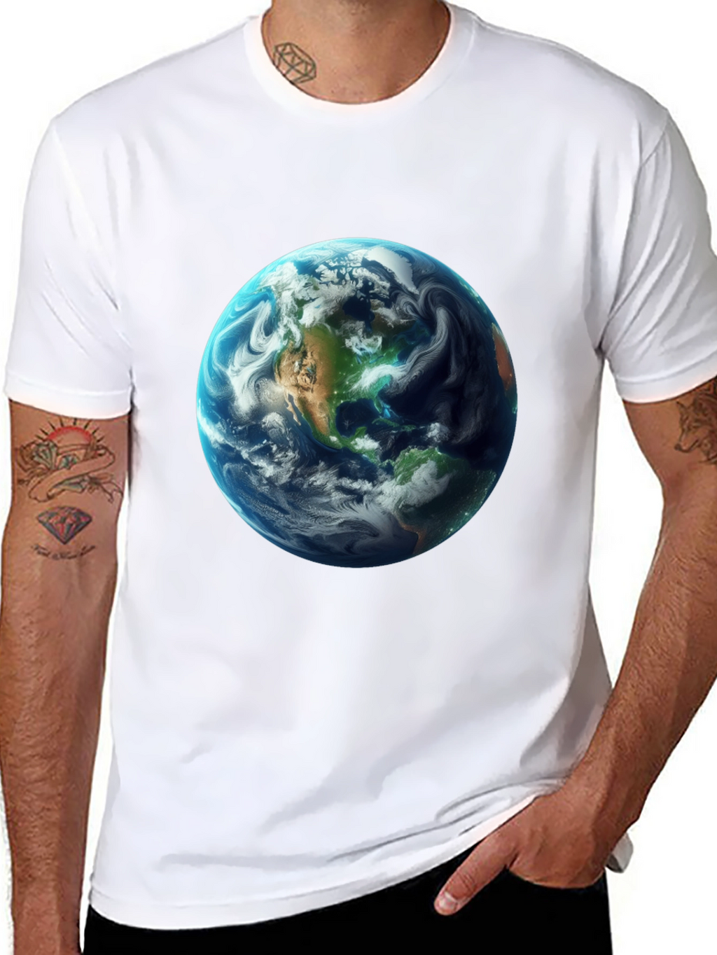 Earth Graphic Black T-Shirt