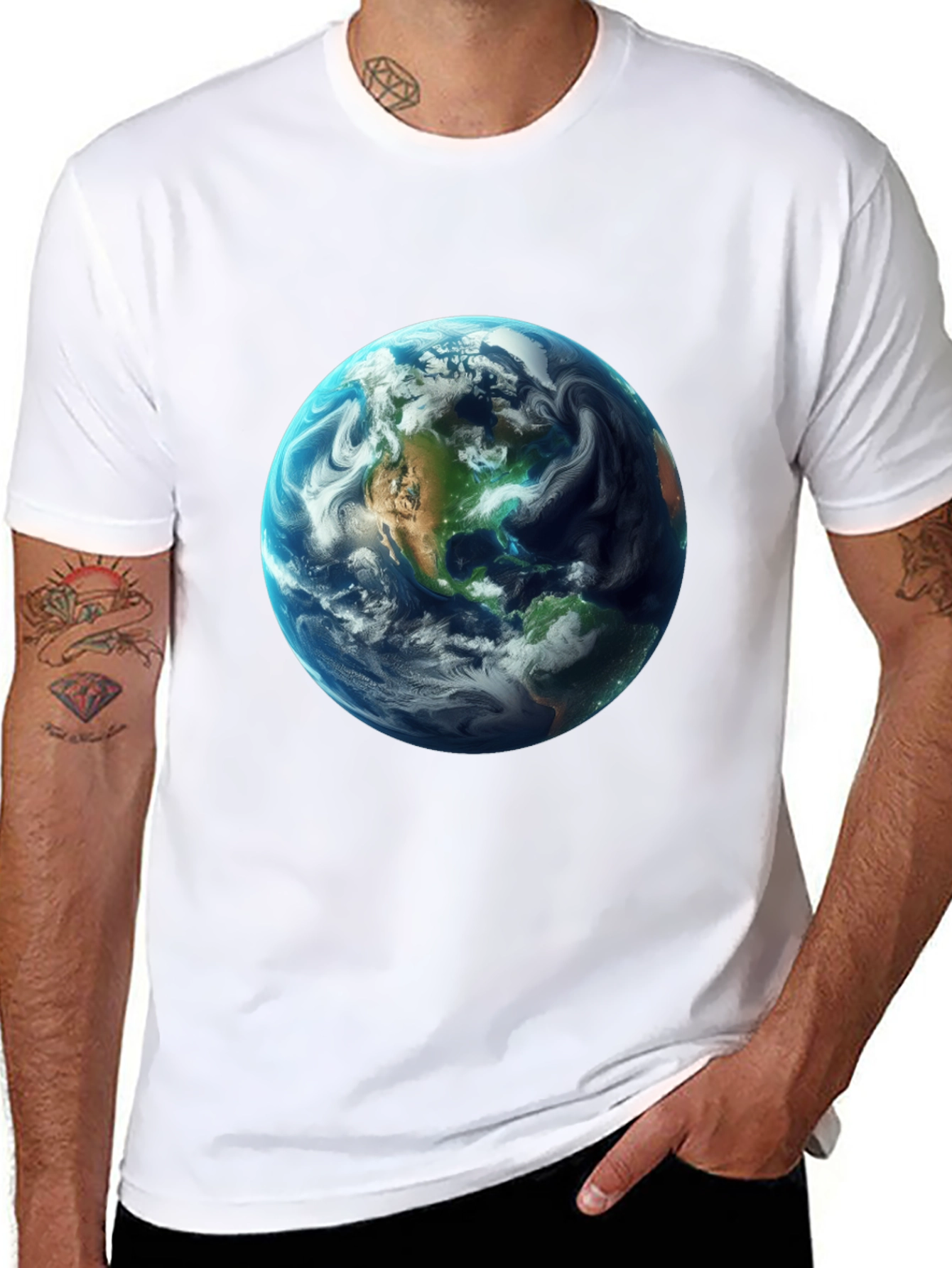 Earth Graphic Black T-Shirt