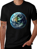 Earth Graphic Black T-Shirt