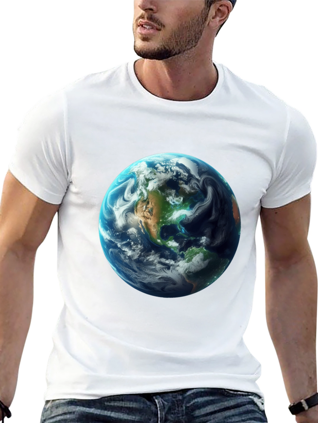 Earth Graphic Black T-Shirt