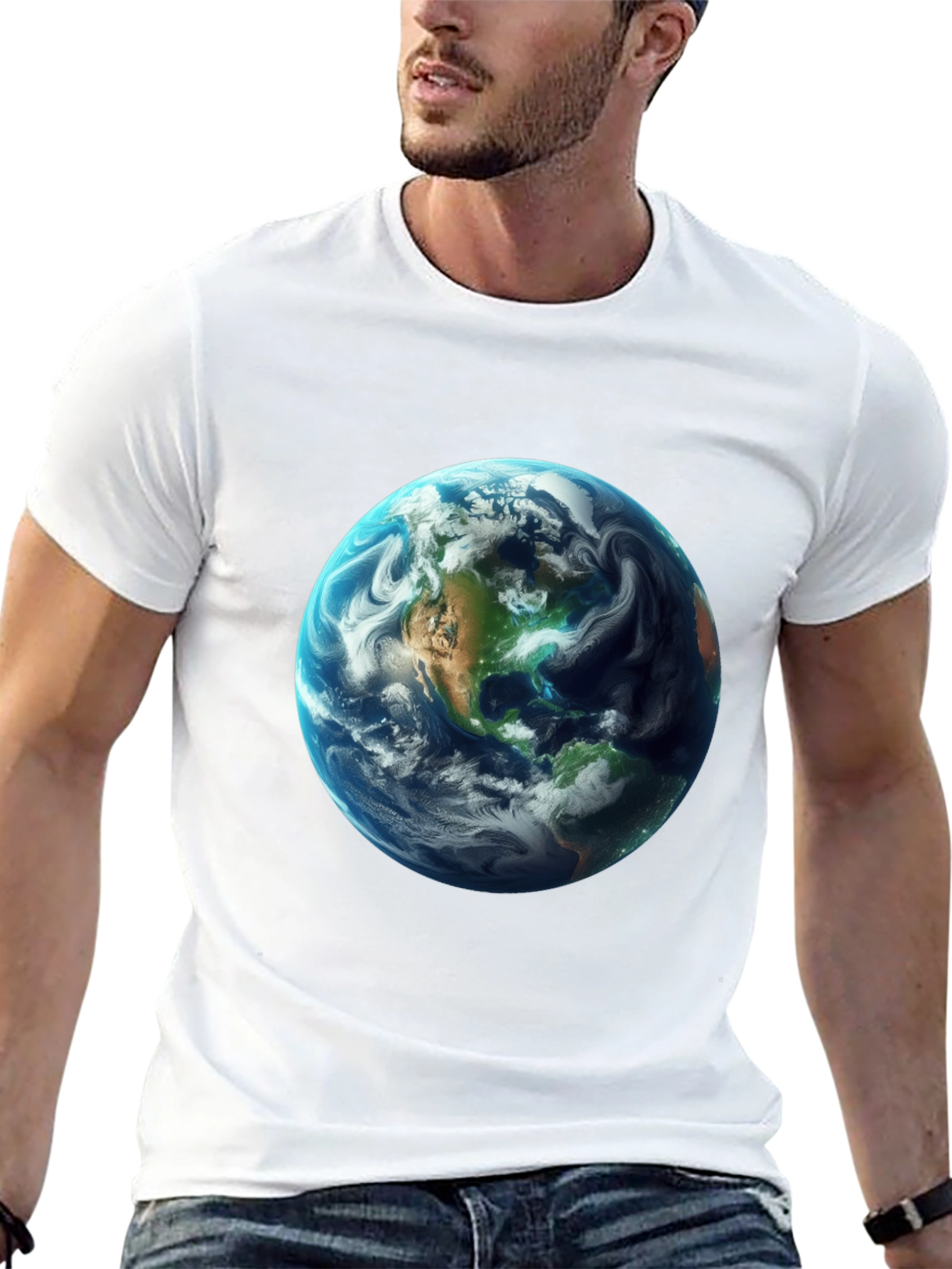 Earth Graphic Black T-Shirt