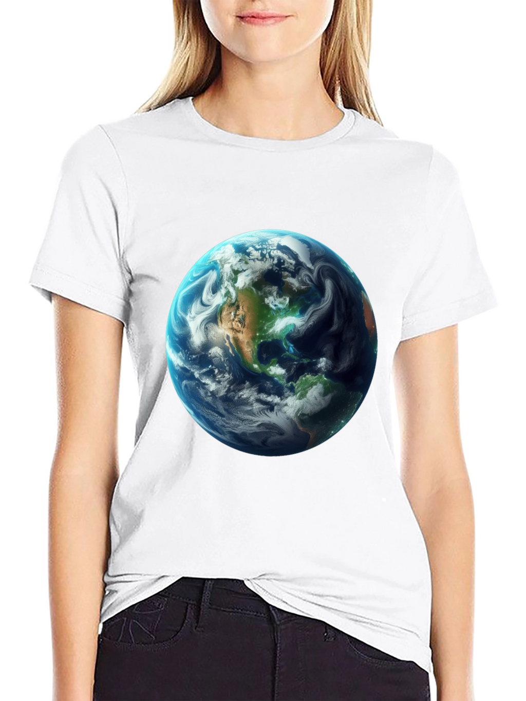 Earth Graphic Black T-Shirt