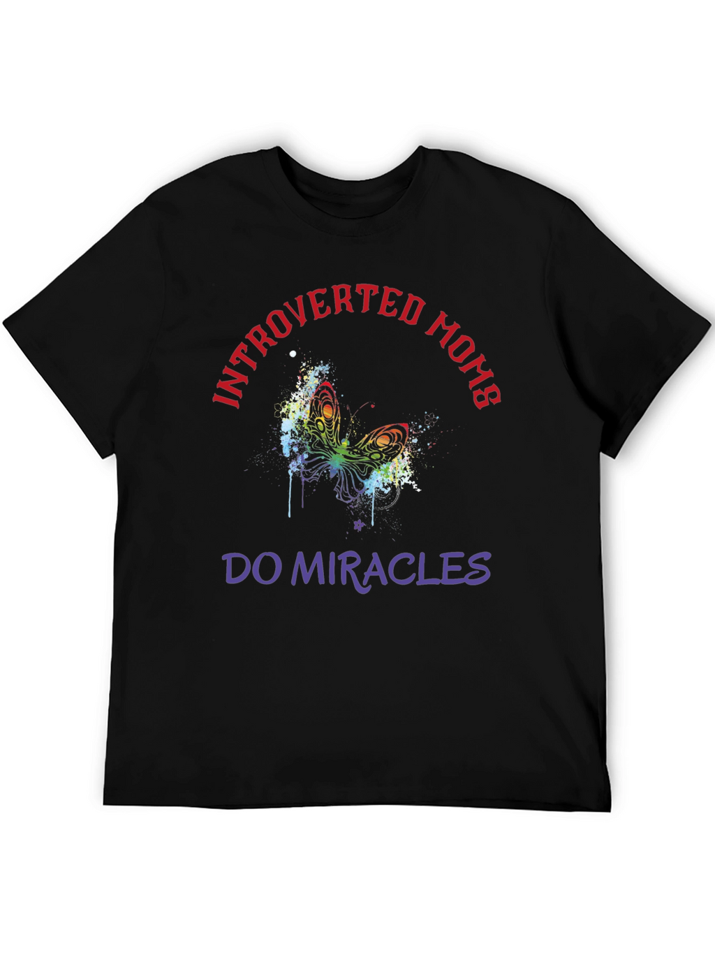 Introverted Moms T-Shirt Butterfly Graphic