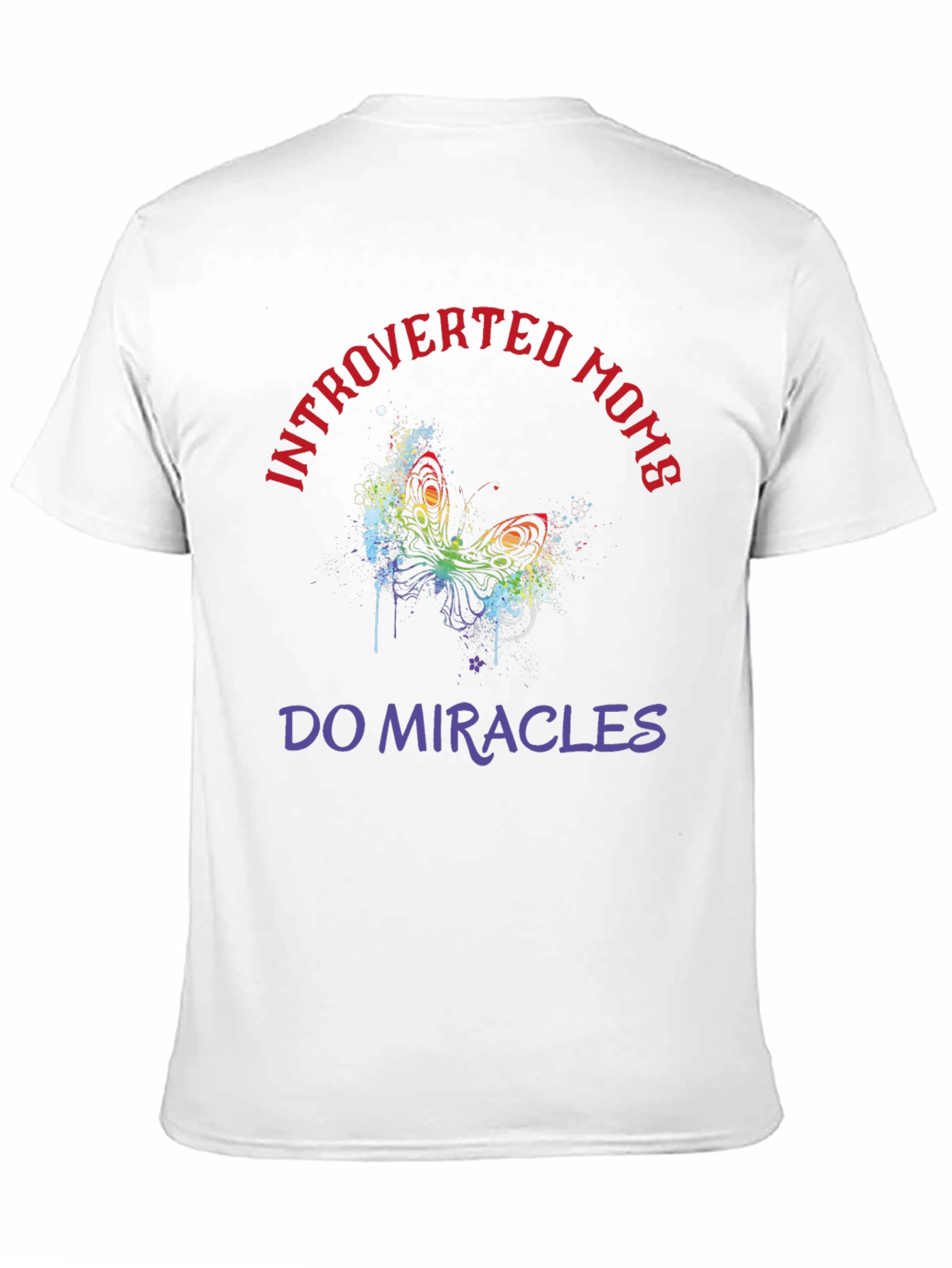 Introverted Moms T-Shirt Butterfly Graphic