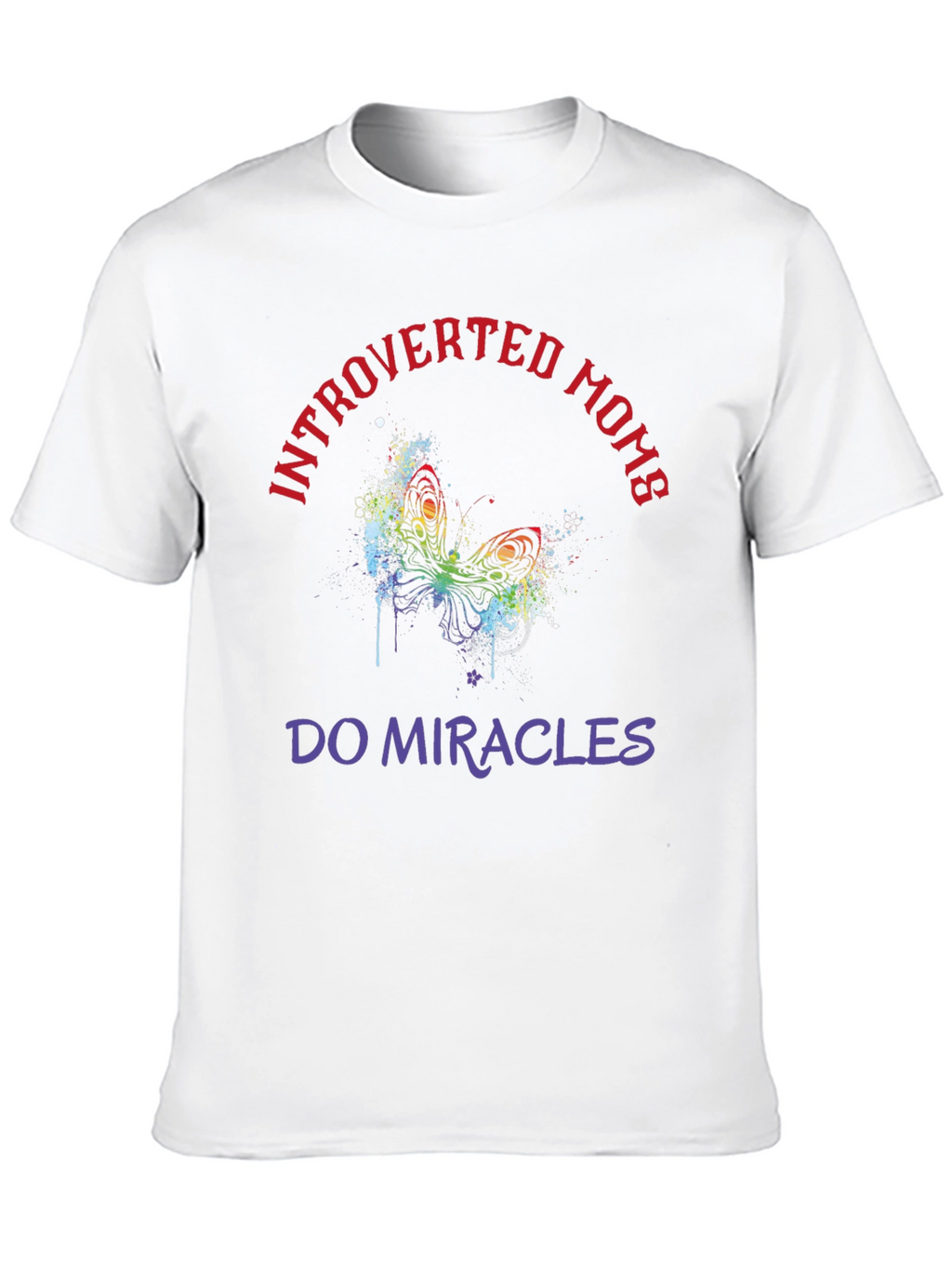 Introverted Moms T-Shirt Butterfly Graphic
