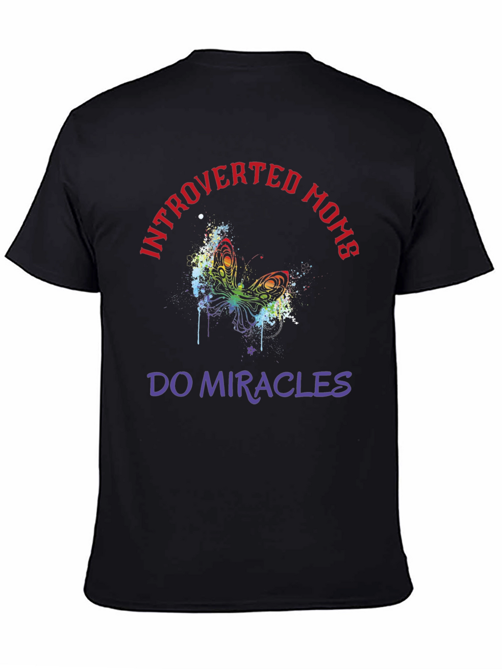 Introverted Moms T-Shirt Butterfly Graphic