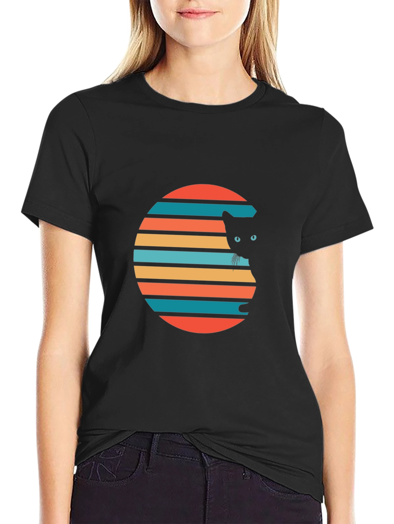 Retro Cat Graphic Tee