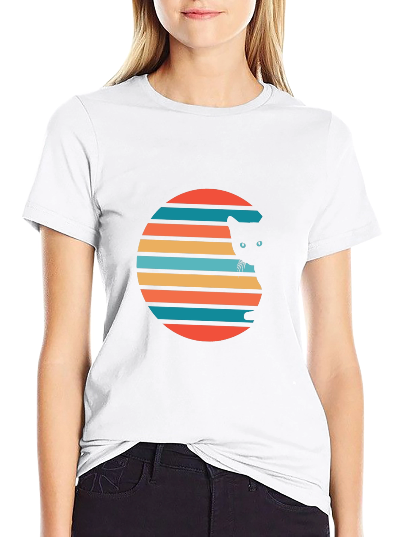 Retro Cat Graphic Tee