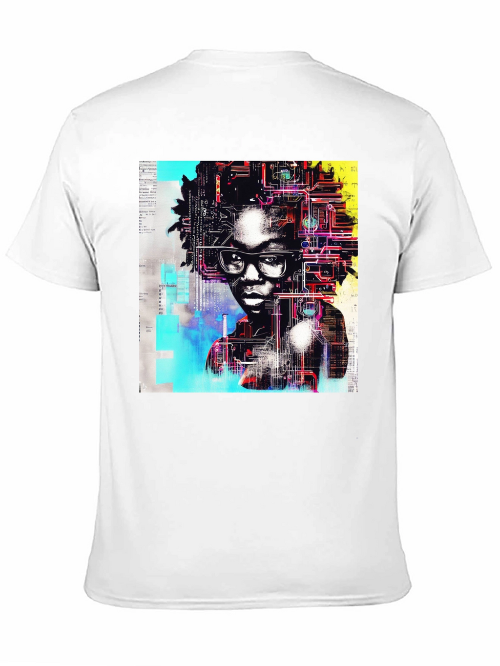 Tech Mind T-Shirt - Abstract AI Portrait Tee
