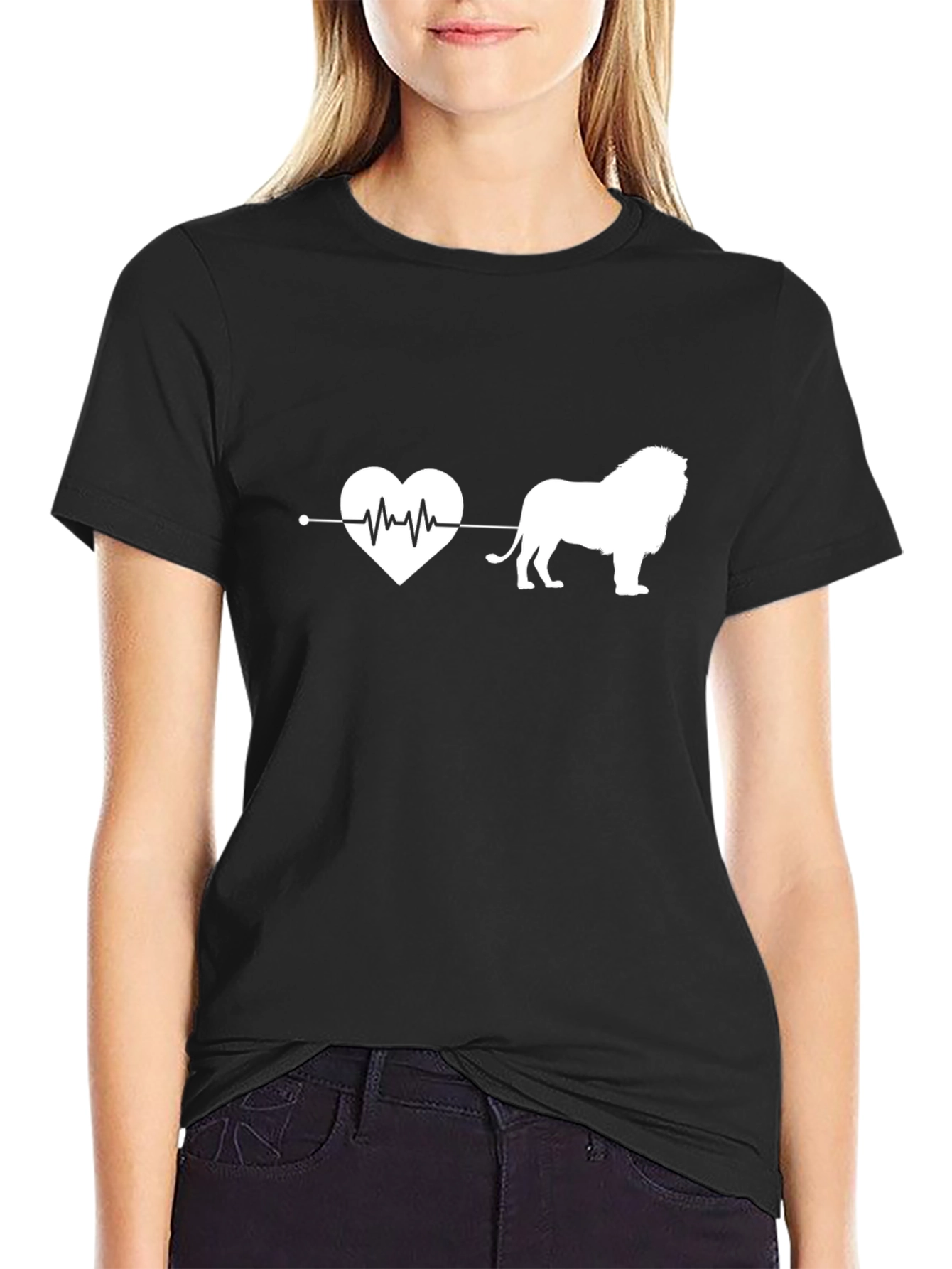 Lion Heartbeat T-Shirt - Animal Lover Tee