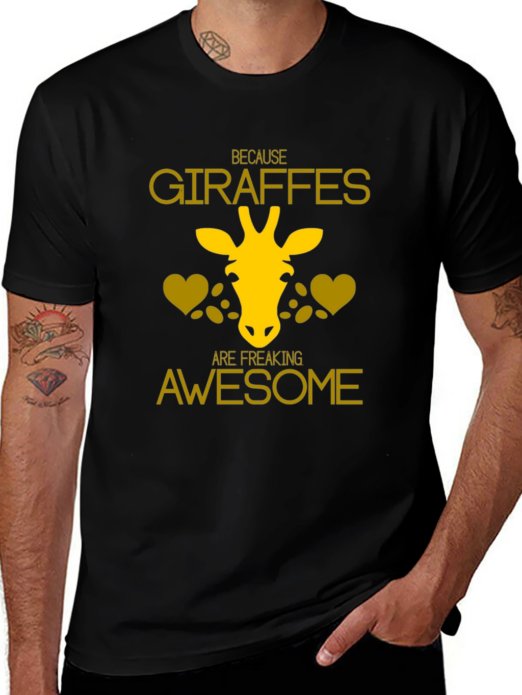 Giraffe Lover T-Shirt - Because Giraffes Are Awesome