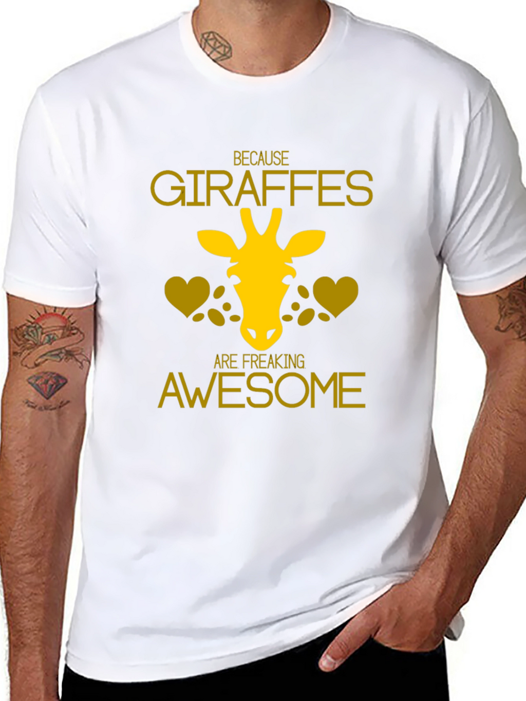 Giraffe Lover T-Shirt - Because Giraffes Are Awesome