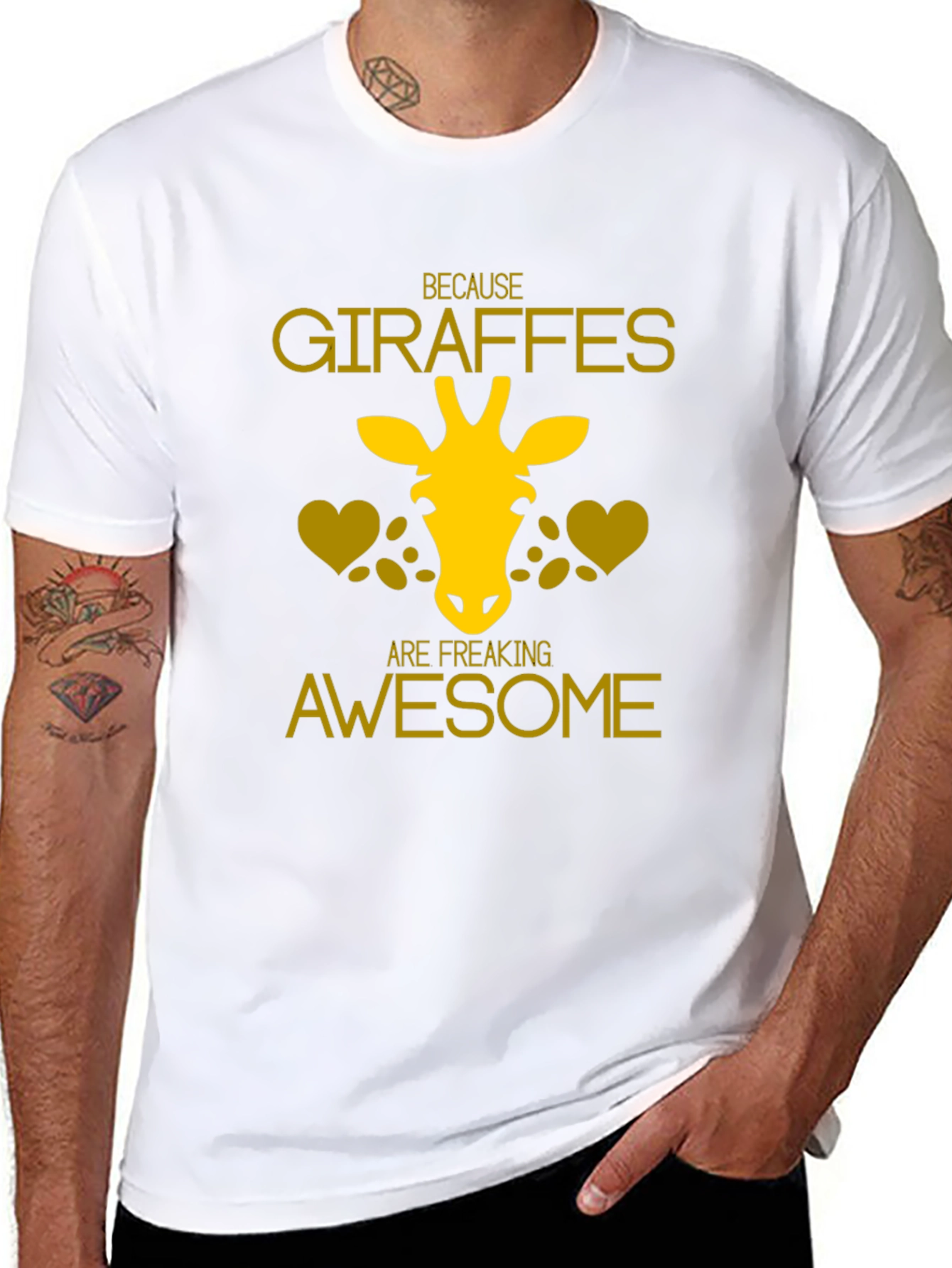 Giraffe Lover T-Shirt - Because Giraffes Are Awesome