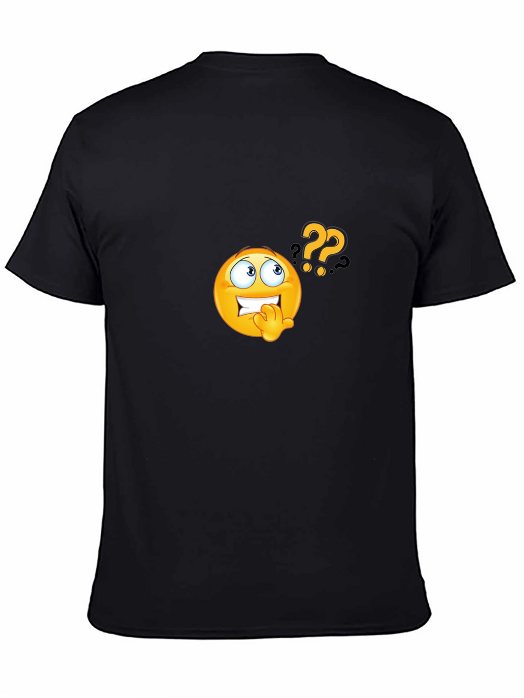 Questioning Emoji Black T-Shirt