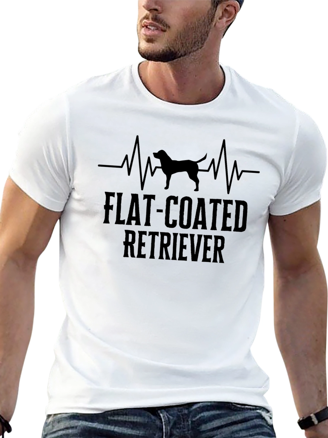 Flat-Coated Retriever Heartbeat T-Shirt