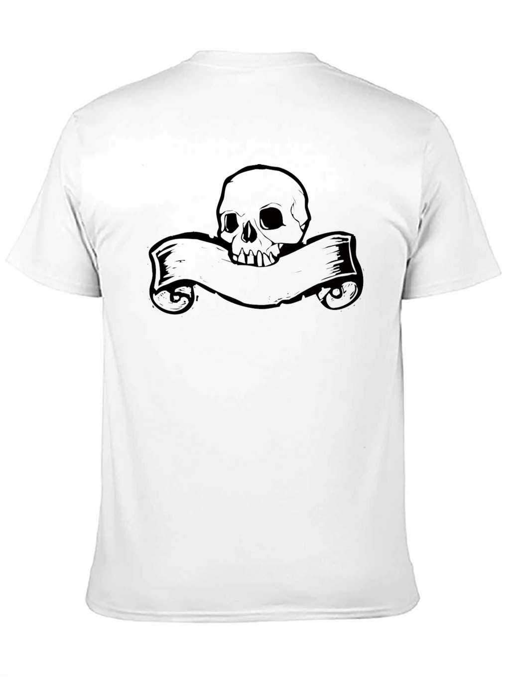 Skull & Banner Graphic Black T-Shirt
