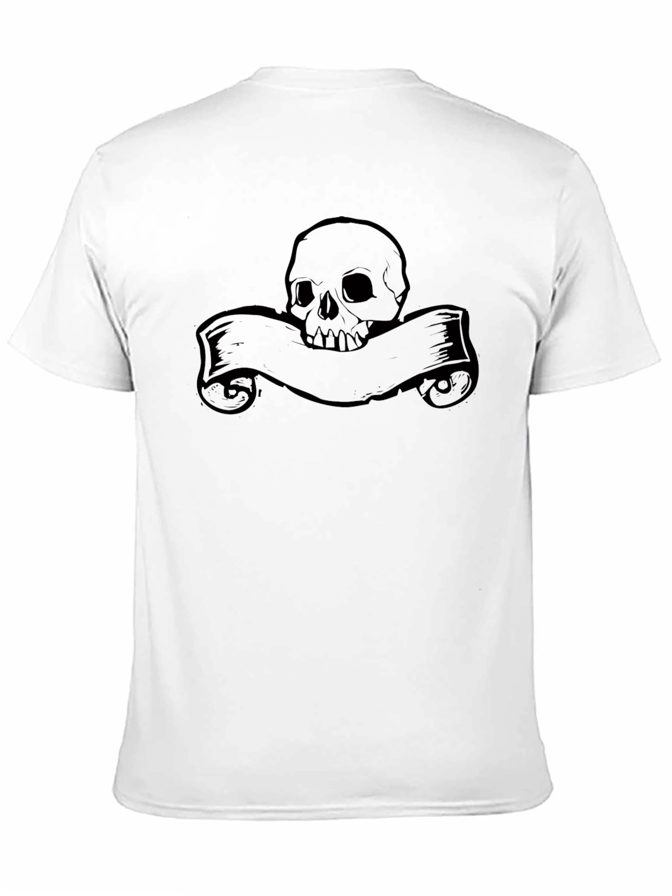 Skull & Banner Graphic Black T-Shirt