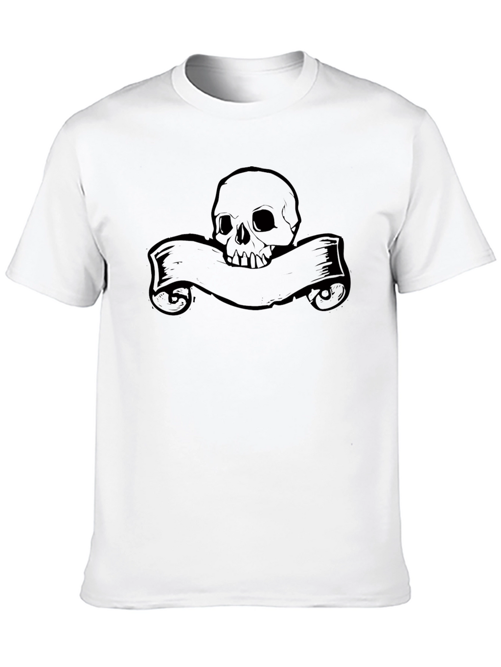 Skull & Banner Graphic Black T-Shirt
