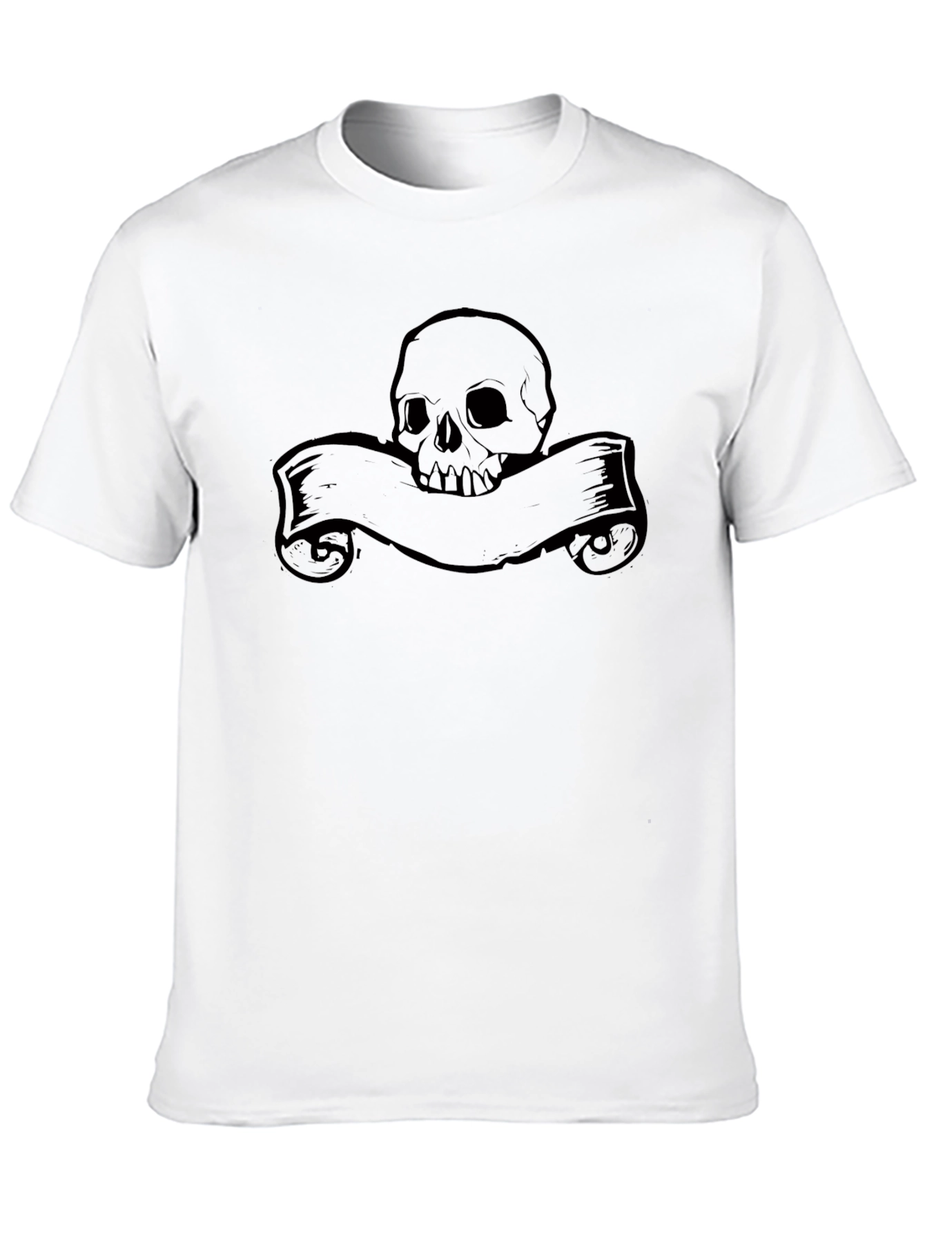Skull & Banner Graphic Black T-Shirt