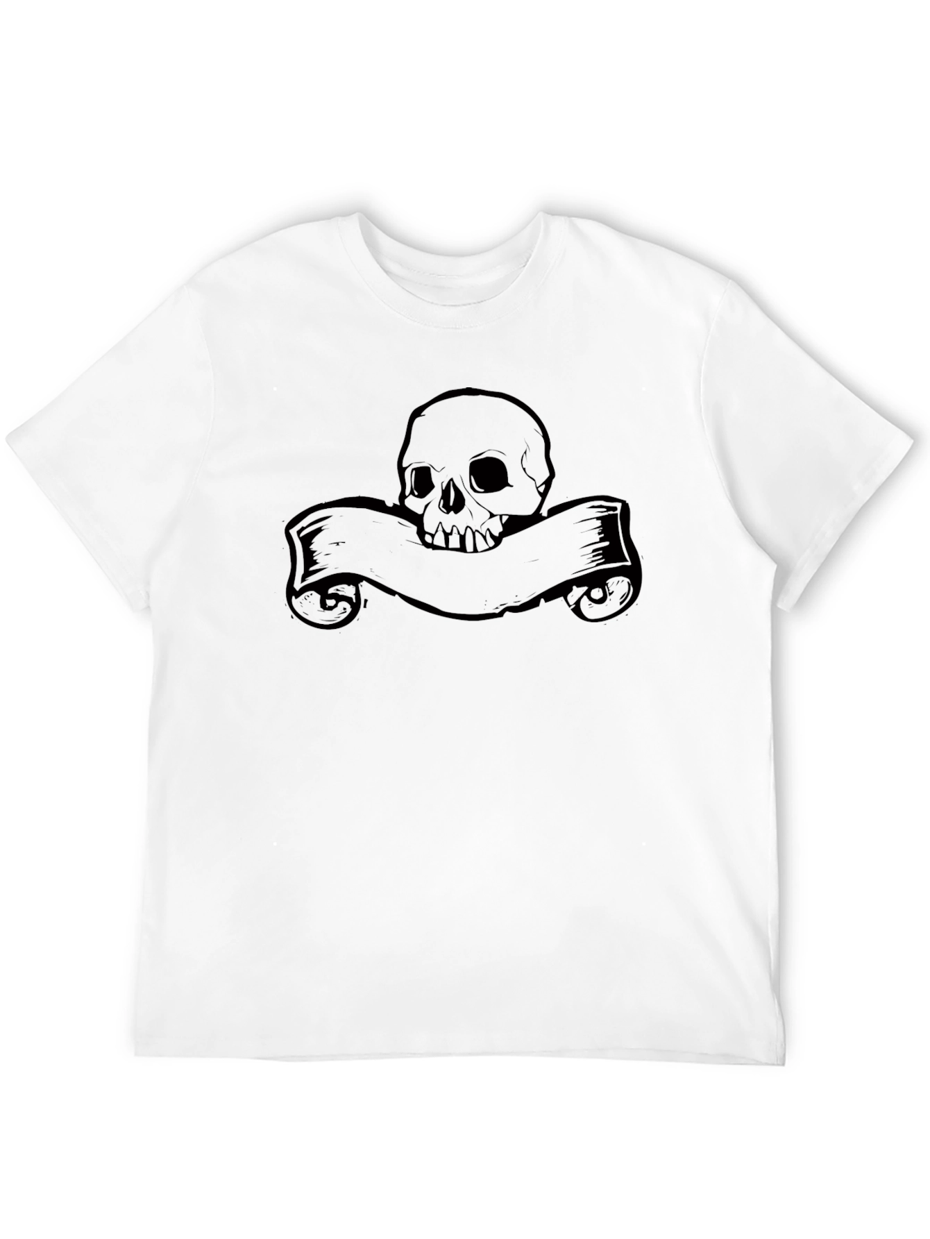 Skull & Banner Graphic Black T-Shirt