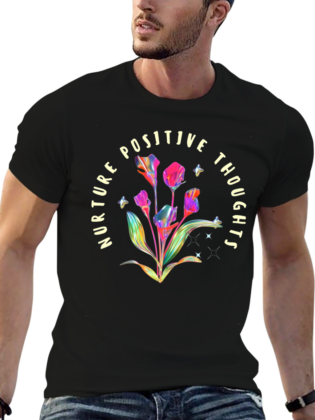Nurture Positive Thoughts Graphic T-Shirt