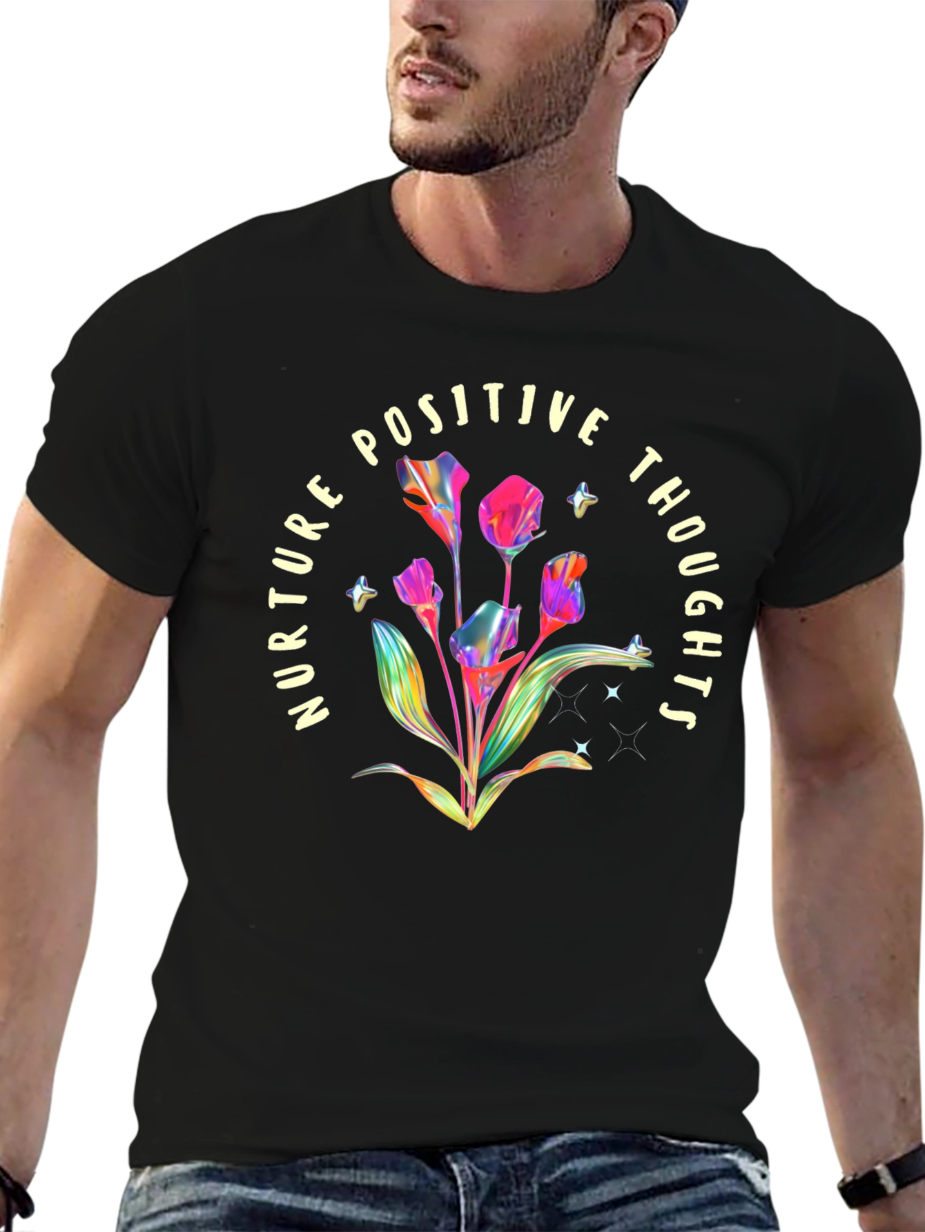 Nurture Positive Thoughts Graphic T-Shirt