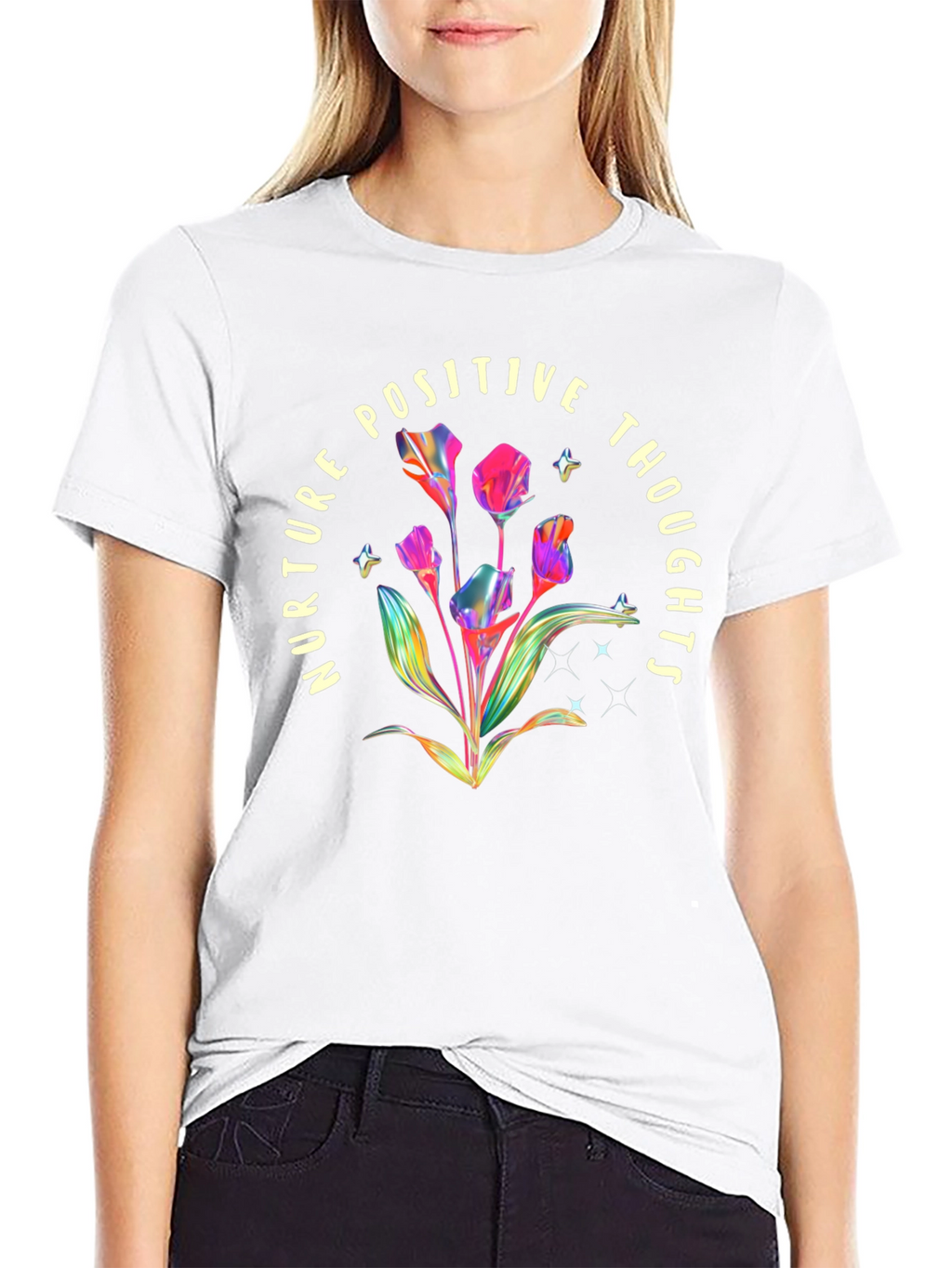 Nurture Positive Thoughts Graphic T-Shirt