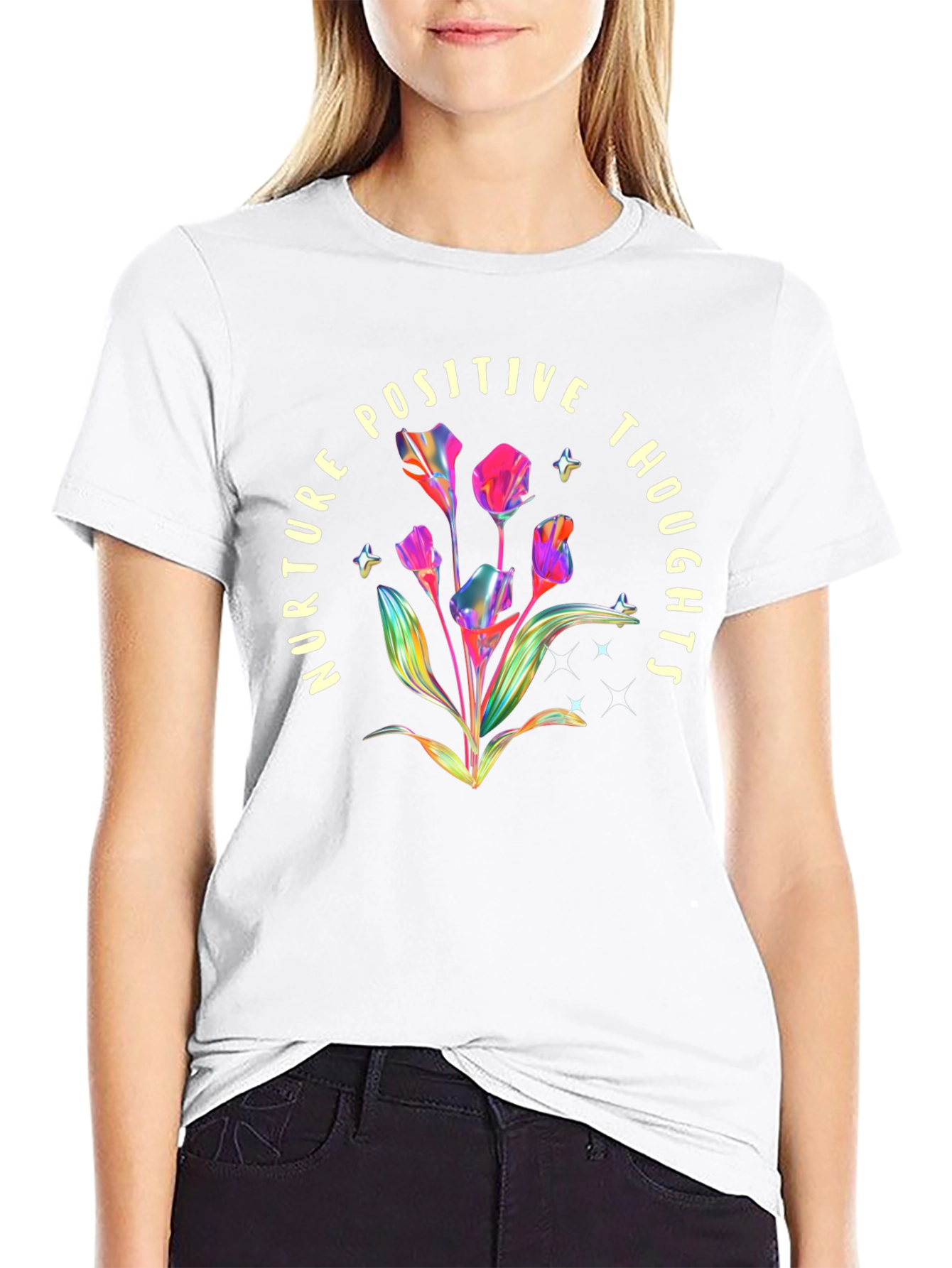 Nurture Positive Thoughts Graphic T-Shirt