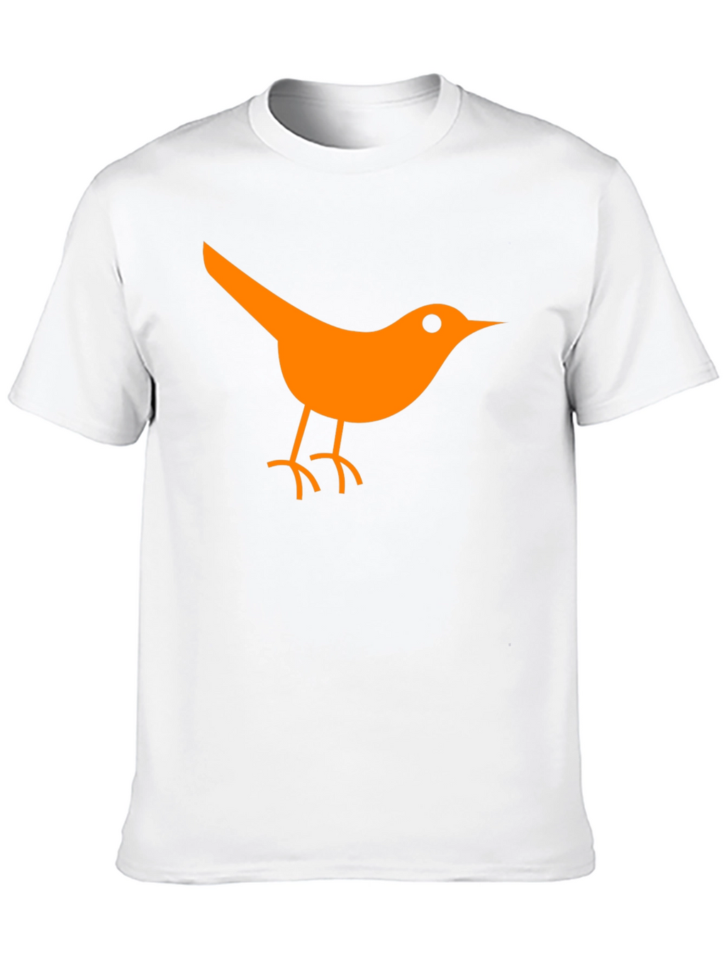 Orange Bird Graphic Black T-Shirt