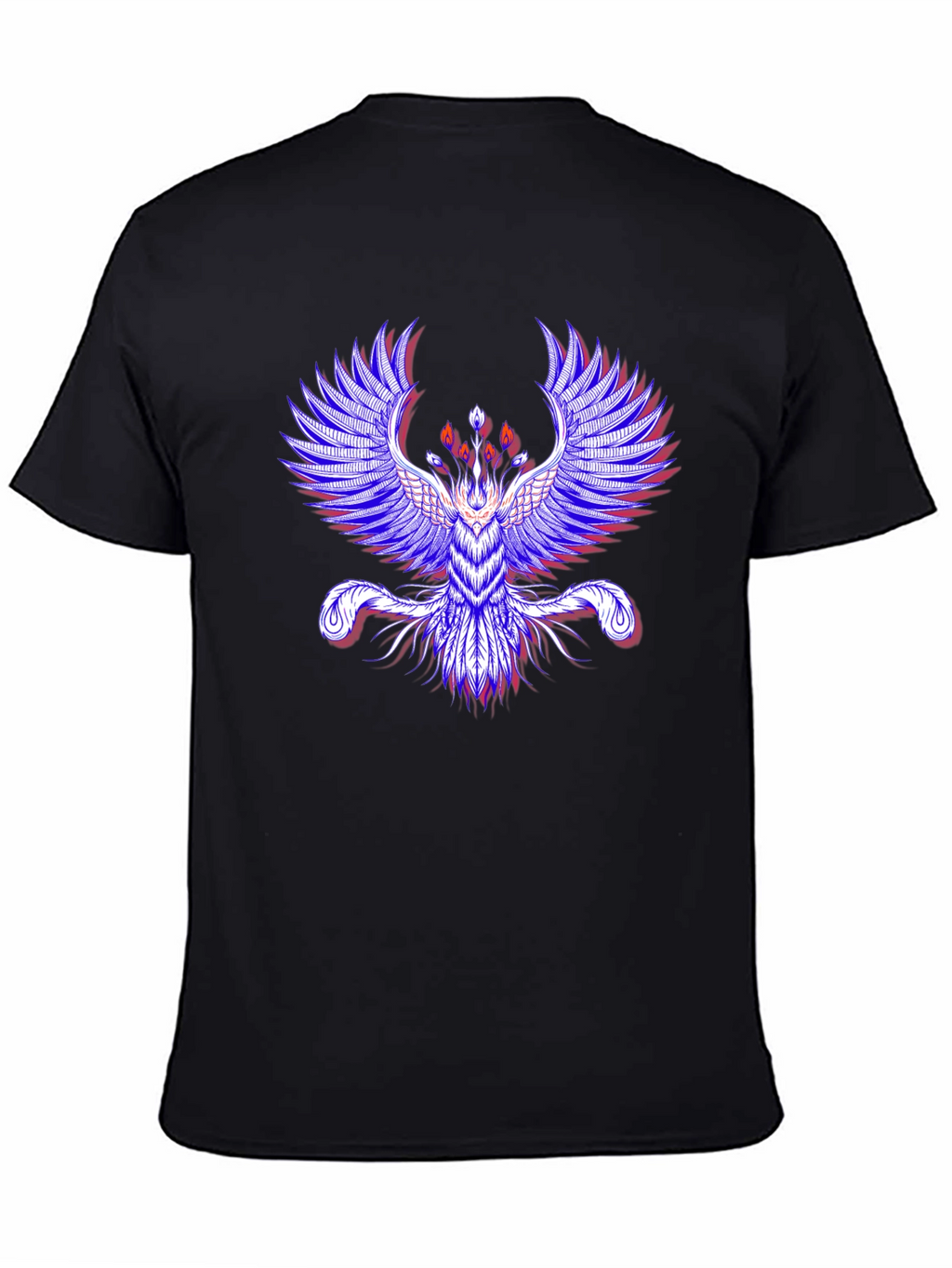 Phoenix Graphic Print Mens Black T-Shirt