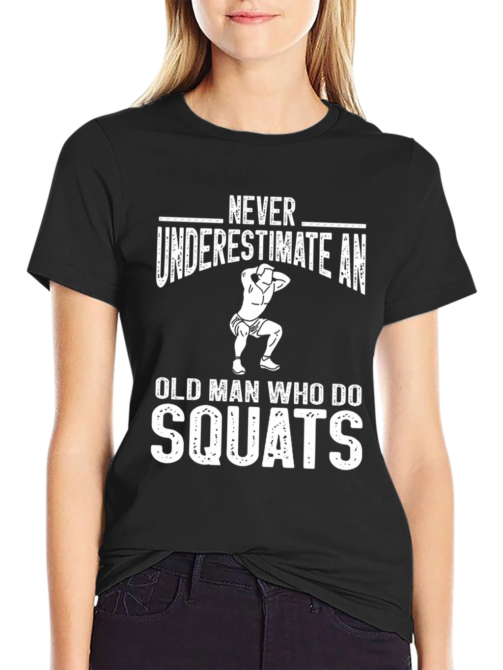 Squats Old Man Graphic Tee