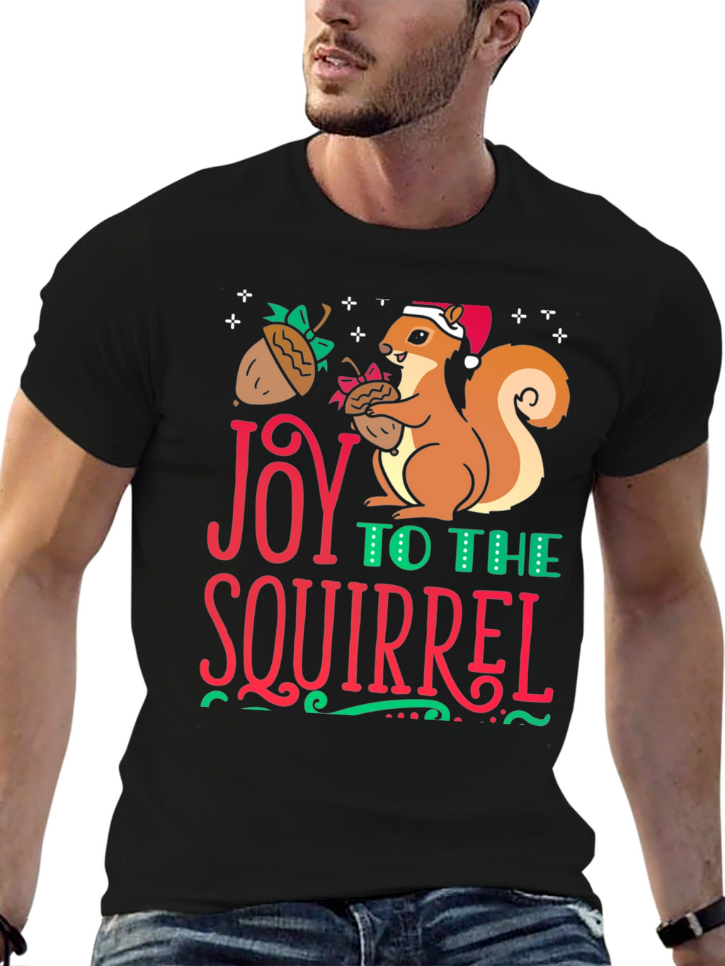 Joy to the Squirrel Holiday T-Shirt