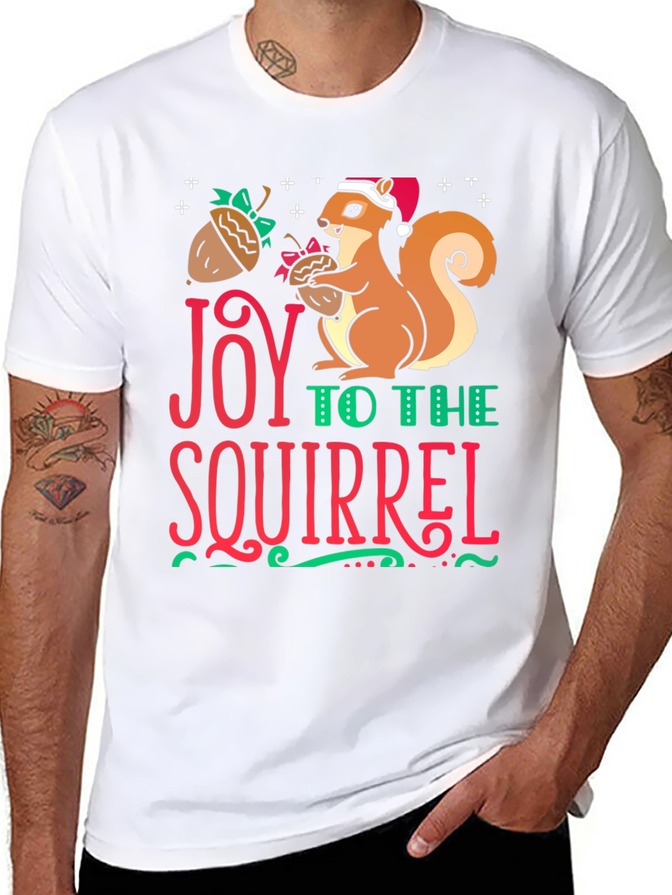 Joy to the Squirrel Holiday T-Shirt