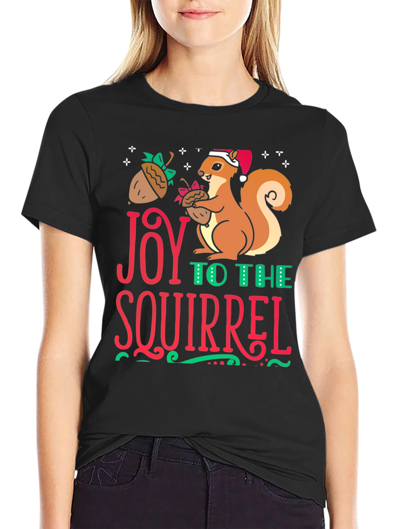 Joy to the Squirrel Holiday T-Shirt
