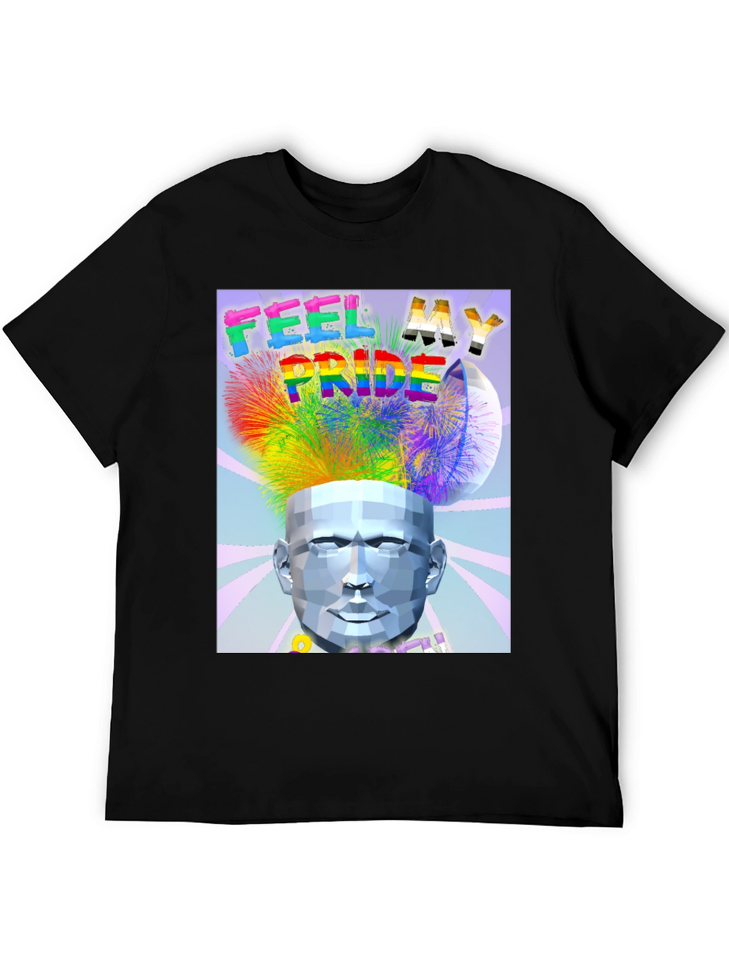 Feel My Pride Black Graphic Tee